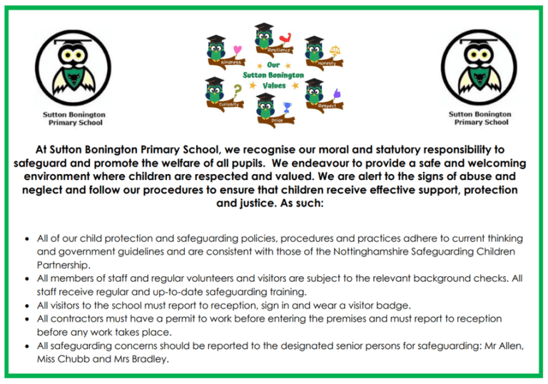 Safeguarding - Sutton Bonington Primary School